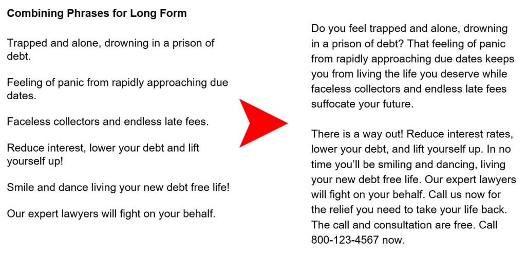Combining Phrases for Long Form Ad Copy - Haptics Technomy