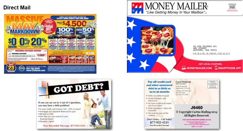 Direct mail advertising examples