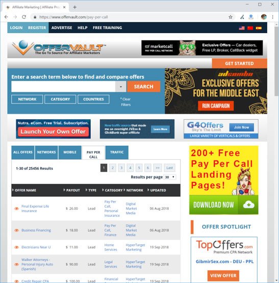 OfferVault | OfferVault.com/Pay-Per-Call