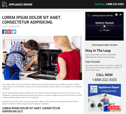 Paid social advertising for Pay Per Call