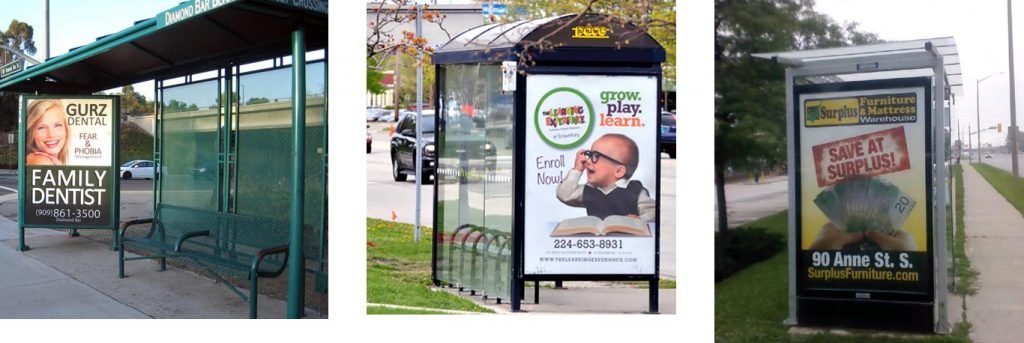 Transportation Shelter Advertising examples